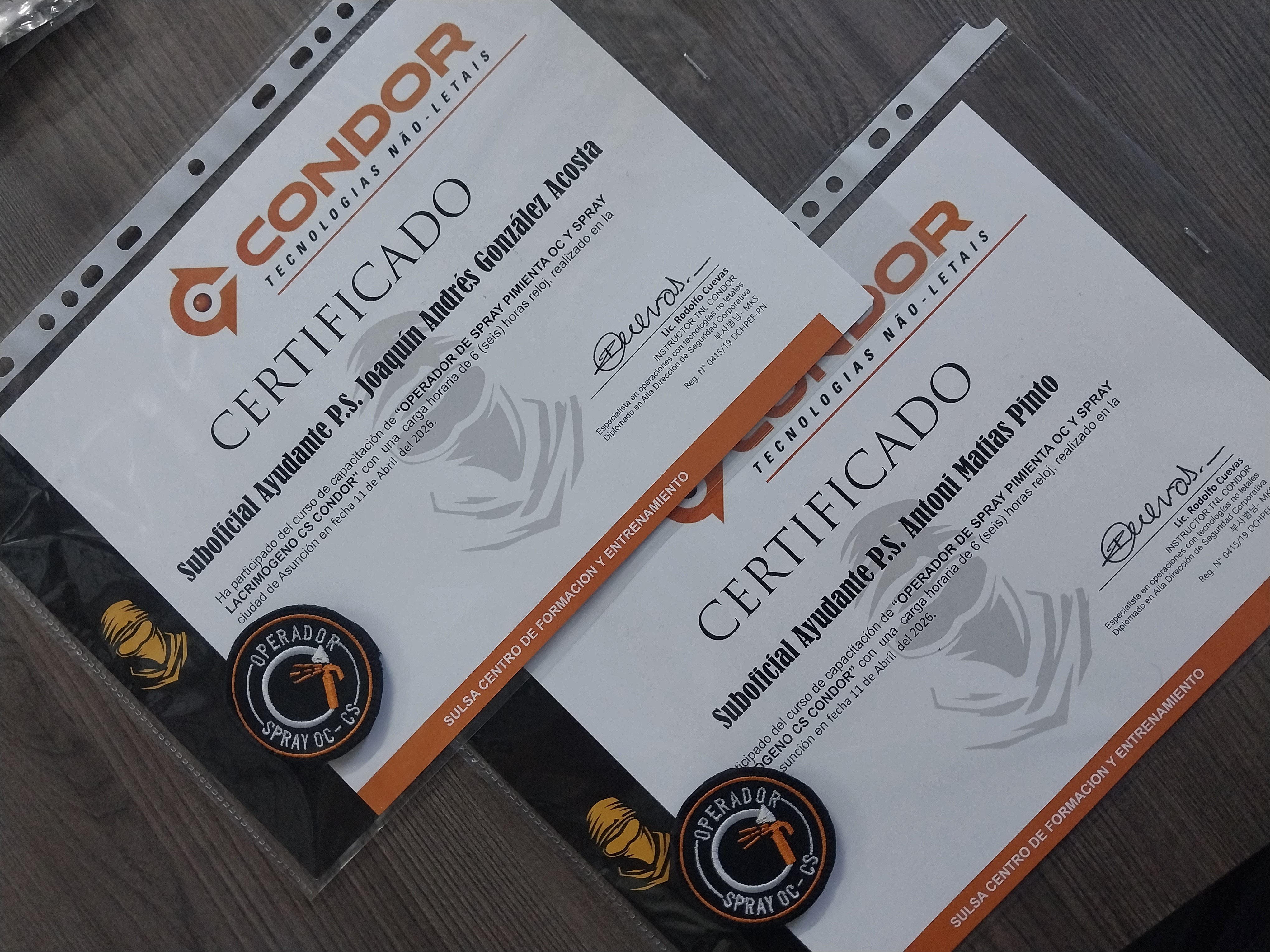 Operadores de Spray Pimienta Condor 2026